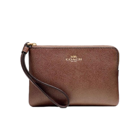 Dark tan/Brown Coach Wrist fits iphone or Android - Picture 1 of 6